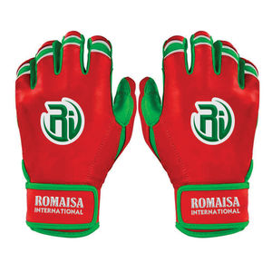 Baseball Batting Gloves High Quality Heavy Duty Adjustable Leather Customized Color Logo Training Breathable Comfortable - Product Image 3