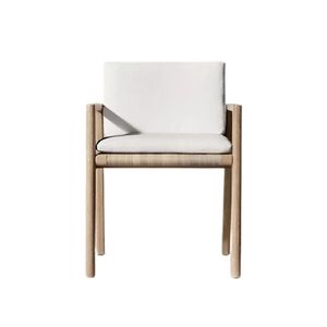 Addison Outdoor <b>Dining</b> <b>Armchair</b> Rattan Teak Wood Contemporary Garden Chair Durable Hard Floor Use - Product Image 6
