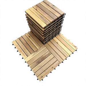 Dalles de terrasse en bois d'acacia de style moderne 300*300mm, épaisseur 15mm, qualité AB, résistantes aux intempéries, garantie 5 ans, pour extérieur, maison et jardin - Product Image 1