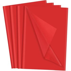 Sacchetti Regalo Rossi 20x14 Pollici, 160 Fogli di Carta Velina per Artigianato, Matrimoni, Compleanni, Feste Natalizie - Product Image 1