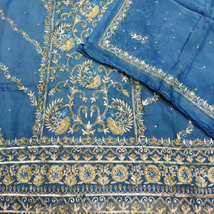 Trajes de Seda Modernos de Diseño, Sin Coser, Bordados a Mano, Hermosos y de Primera Calidad, Estilo Indio de Vanguardia para Mujer, Talla Única - Product Image 4