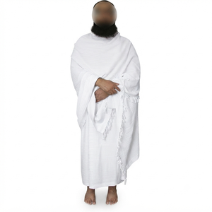 Ensemble de 2 serviettes douces et absorbantes en coton 100% de qualité supérieure pour le Hajj et l'Omra, avec logo personnalisé OEM - Product Image 3