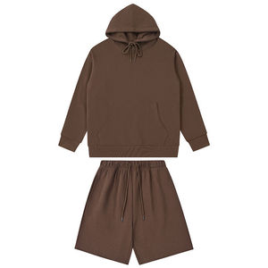 Custom Hoodie Shorts <b>Set</b> Heavyweight Cotton Fleece Unisex Casual Summer Outfit OEM Private Label Streetwear Ready <b>Set</b> - Product Image 3