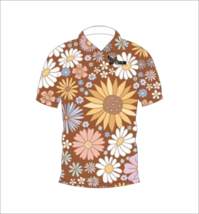 เสื้อโปโลพิมพ์ลายดอกไม้แบบกำหนดเอง แขนสั้น สวมใส่สบาย เหมาะสำหรับกอล์ฟ เทนนิส ชุดทีมฤดูร้อน - Product Image 5