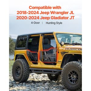 Portiere Tubolari Stile Caccia per Jeep 4 Porte con Cerniere Rinforzate e Cuscinetti in Gomma per Chiusura OE, Ideali per Uso Fuoristrada - Product Image 1
