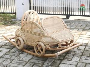 Chaise pivotante pour enfants Cloud, style voiture tropicale, siège bébé écologique, design tissé naturel - Product Image 5