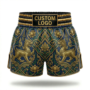 Fabricante de Pantalones Cortos de Muay Thai Personalizados, Pantalones Cortos de Satén para Lucha, Etiqueta Privada al por Mayor, OEM, MOQ Bajo, Shorts de Muay Thai - Product Image 1