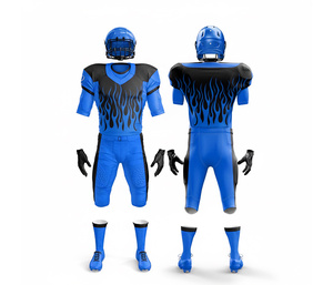 Maillot de football américain haut de gamme – Logo et couleurs personnalisés |   Ensemble de football avec maillot et pantalon |   Vêtements de sport en polyester respirant - Product Image 5