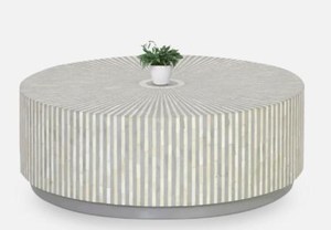 โต๊ะกลางฝังมุกขายดี ดีไซน์ลายดอกไม้สุดหรู งานฝีมือฝังมุก สำหรับห้องนั่งเล่นหรือห้องนอน - Product Image 4