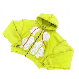 Sweat à capuche zippé tendance, design personnalisé, fabrication professionnelle, impression sérigraphique, en vente. - Product Image 4