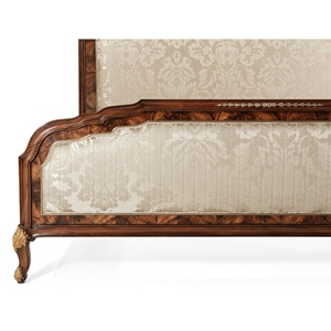 Cama Doble de Madera Maciza de Estilo Real Europeo de Lujo, Muebles de Dormitorio Franceses Antiguos Tapizados 2204449 - Product Image 6