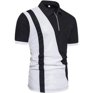 Camisa de Hombre de Alta Calidad con Cierre, Diseño Sólido, Logotipo Personalizado, Transpirable, Manga Corta, Estilo Casual - Product Image 5
