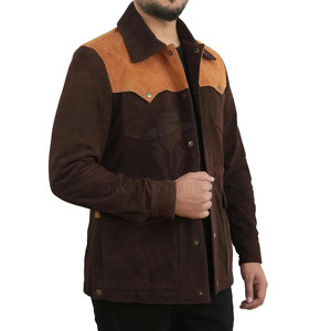 Pakistan Made Classic Workwear Style <b>Men</b> <b>Suede</b> Leather <b>Jacket</b> Multiple Pocket Design With Durable <b>Suede</b> Material - Product Image 4