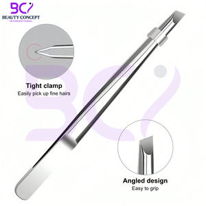 Pinzas para Cejas con Logotipo Personalizado al por Mayor, Pinzas de Acero Inoxidable de Grado Profesional, Fabricante OEM/ODM, Herramientas de Belleza de Precisión - Product Image 2