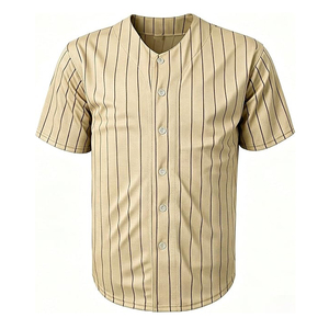 Premium Wholesale Youth Mens <b>Strip</b> Custom Baseball Jerseys Sublimated Embroidery Button Baseball Jersey - Product Image 5