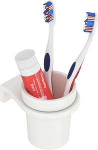 Vaso Redondo de Vidrio Profesional con Soporte Cromado para Montar en la Pared, para Baños de Hoteles Comerciales y Suites de Huéspedes - Product Image 3