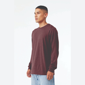 Camiseta de Manga Larga Lisa para Hombre, Camisetas de Manga Larga con Cuello Redondo para Hombre, Camiseta de Manga Larga Negra para Hombre - Product Image 3