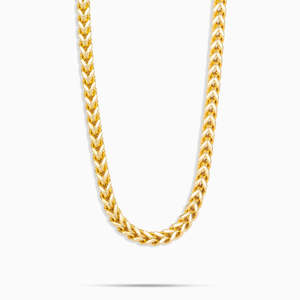 6mm Franco Chain <b>Necklace</b> 18K Gold Plated 925 Sterling <b>Silver</b> Franco Link Chain <b>for</b> <b>Men</b> Women - Product Image 3