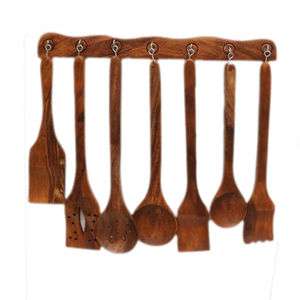 Cuchara de Madera Sólida Resistente al Calor, Utensilio de Cocina Premium para Cocinar, Mezclar y Remover, Segura para Uso Diario - Product Image 4