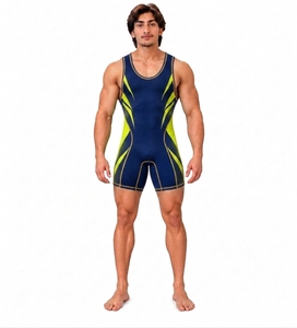 Combinaison de lutte et d'haltérophilie unisexe personnalisée avec impression par sublimation vintage en polyester pour hommes et femmes taille adulte - Product Image 1