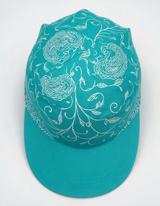 Teal Bandana <b>Style</b> Cap With Vintage Print Sun Protection Outdoor Casual Unisex Hat - Product Image 6