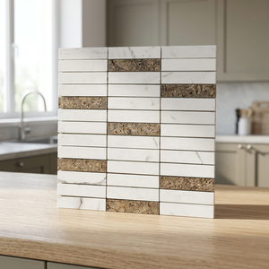 Peel and Stick Luxury Glass Mosaic Backsplash Porcelain Wall Tiles for Home Decoration Mosaic Ceramic Wall <b>Mirror</b> Tiles 10x10mm - Product Image 5
