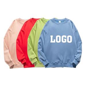 Sudadera Lisa de Algodón Premium con Cuello Redondo, Estilo Urbano, Personalizable con Logotipo para Hombre - Product Image 1