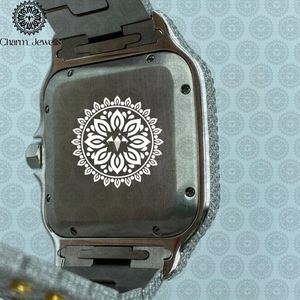 Charm Jewells Luxury Stainless Steel Square <b>Watch</b> 38mm Analog Quartz <b>Diamond</b> Encrusted Women's Fashion - Product Image 2