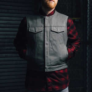 Gilet en cuir pour motard Lowside pour homme - Product Image 4