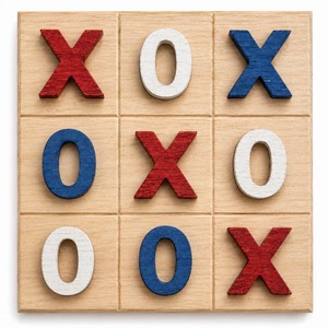 Jeu de Tic Tac Toe en bois naturel pour enfants et adultes de tous âges, meilleur cadeau pour les soirées en famille. - Product Image 1