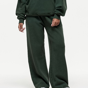 Pantalones Deportivos de Invierno para Mujer, Color Sólido, Estilo Jogger, 100% Algodón, con Bolsillos - Product Image 1