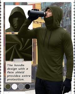 Paquete de 4 Sudaderas con Capucha de Compresión para Hombre, con Máscara, Manga Larga, para Entrenamiento, Deporte, Capa Base Activa, para Correr - Product Image 2