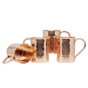 Wholesale Factory Mule <b>Large</b> <b>Mugs</b> Metal Copper Hammered Solid Copper Beer Cocktail Wine Drinkware <b>Mugs</b> - Product Image 1