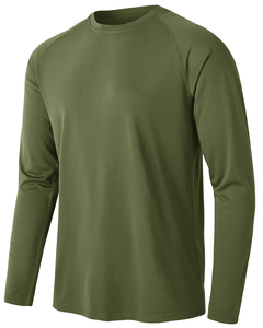 T-shirts de sport à manches longues pour hommes, tissu respirant et anti-transpiration, col rond, coupe confortable pour les entraînements et la course à pied - Product Image 5