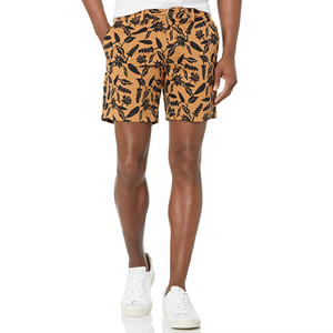 Pantalones Cortos Bermuda para Hombre con Estampado Floral, Cintura Media, Cierre de Botones, Estilo Casual con Bolsillos, Tela de Poliéster Transpirable, Logotipo Frontal - Product Image 1