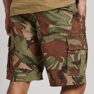 High Waist Elastic Knitted Cargo Shorts for Men 2026 New Style Daily Wear with Pockets OEM Service Camouflage Pattern - Product Image 5