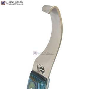 Cuchillo Afilado para Pezuñas de Ganado, Mango de Madera, Hoja Duradera para Cortar Patas de Toro, Recortador para Ganado Lechero, Equipo Veterinario OEM ODM - Product Image 4