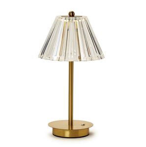 Lampe de table en métal design avec base en cristal pour hôtel de luxe, chambre à coucher, décoration d'intérieur - Product Image 2