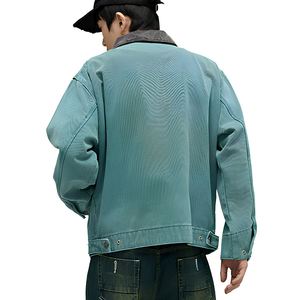เสื้อแจ็คเก็ตคอร์ดูรอยผู้ชาย แขนยาว ปกคอพับ ติดซิป สีพื้น สไตล์ลำลอง สำหรับฤดูใบไม้ร่วง ผ้าฟอก - Product Image 2