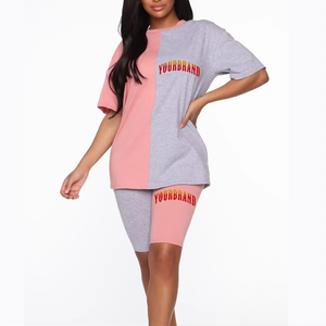 Ropa de verano informal para mujer, conjunto de camiseta y pantalones cortos, conjunto de dos piezas de verano más vendido para damas a precio económico. - Product Image 5