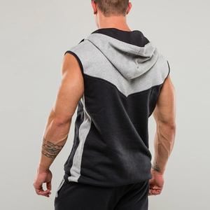 Men's Casual Workout Gym Sleeveless Hoodies Best Selling Stylish Winter Clothing Athletic Zipper Sleeveless Hoodies - Product Image 2
