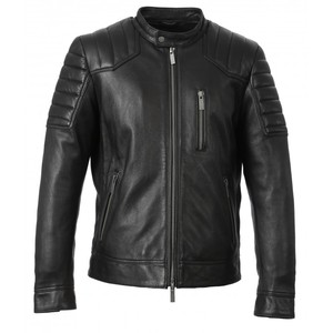 <b>Men's</b> Casual Winter Original Leather Jackets Outdoor Coat Leather Windbreaker <b>Mens</b> Full Zip up Track Jacket - Product Image 1