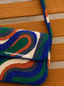 Bolso de Hombro de Alta Calidad, Profesional, de Lujo, Hecho a Mano con Cuentas, Patrón Colorido, Costuras Resistentes, Bordado - Product Image 2