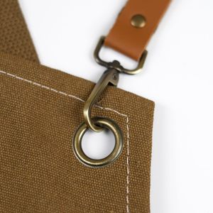 Adjustable Cross Back Heavy Duty <b>Work</b> <b>Apron</b> for Men and Women Cotton Canvas with Large Pockets Size M to XXL - Product Image 4