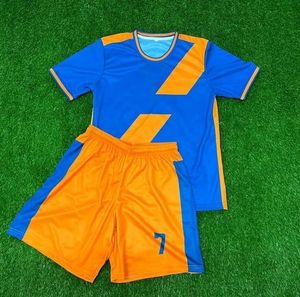 Uniformes de Fútbol Personalizados al por Mayor, Impresión por Transferencia de Calor, Conjunto de Camiseta de Fútbol Unisex, Secado Rápido, Transpirable, Nombre del Jugador - Product Image 2