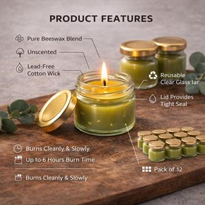 เทียนหอมในขวดแก้วขนาดเล็ก กลิ่นทีทรี หอมติดทนนาน เหมาะสำหรับเป็นของขวัญ - Product Image 5