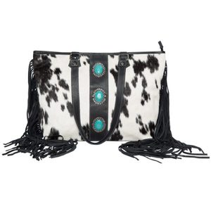Sac à main en fourrure de vachette style western à pompons, bandoulière simple, sac messager bohème pour femmes et filles – Vente chaude - Product Image 3