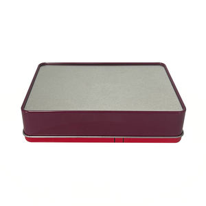 Boîte en métal rectangulaire recyclable sur mesure avec couvercle pour l'emballage de chocolats et de biscuits - Product Image 4