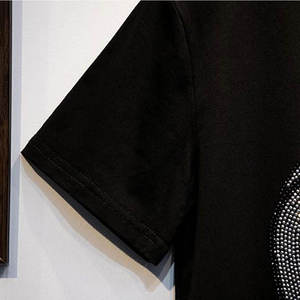 Camisetas Deportivas Extra Grandes para Hombre con Pedrería, Ecológicas, de Poliéster/Algodón, de Manga Corta y Corte Recortado - Product Image 6