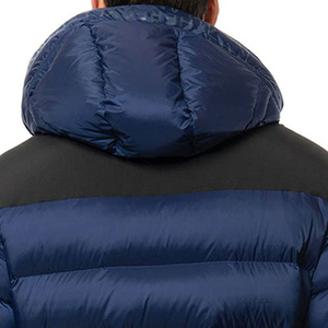 Customized 2025 High Quality Unisex Hooded Puffer <b>Jacket</b> New Arrival Stand Collar Patchwork Outdoor Casual Wear for <b>Winter</b> OEM - Product Image 4